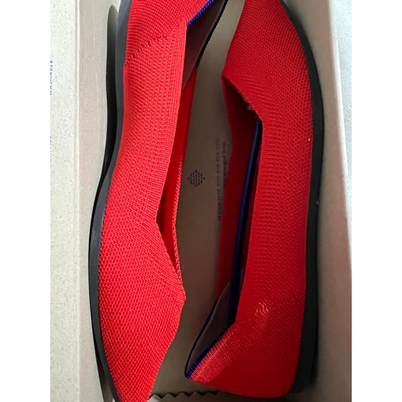 New Rothy's The Point II Red Flats 9 - Picture 2 of 3